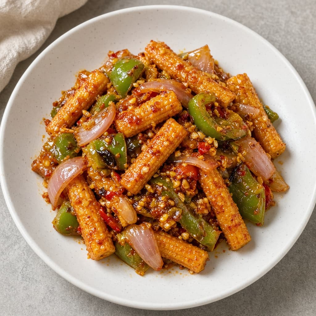Indo Chinese Chilli Baby Corn