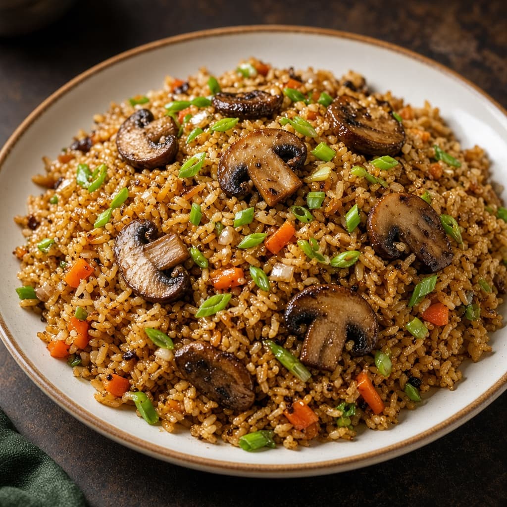 Indo Chinese Mushroom Fried Rice