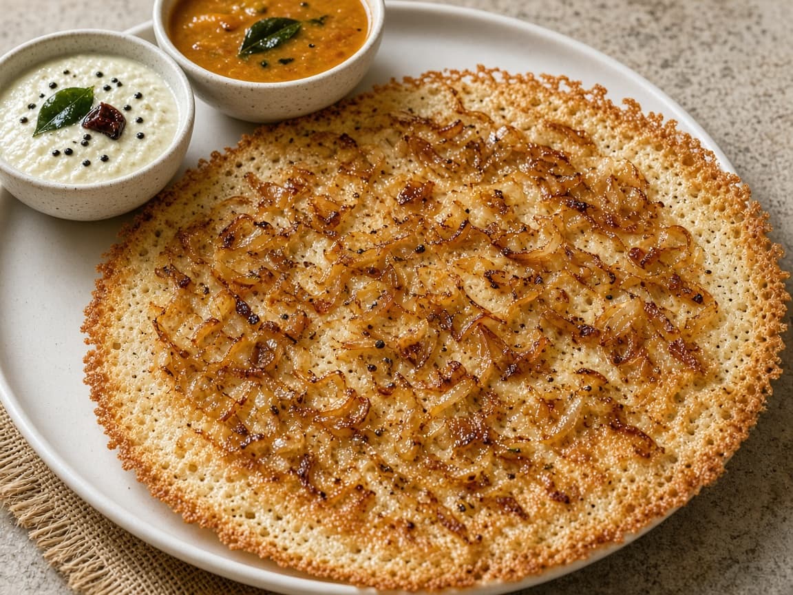 Instant Onion Rava Dosa Diabetic Friendly