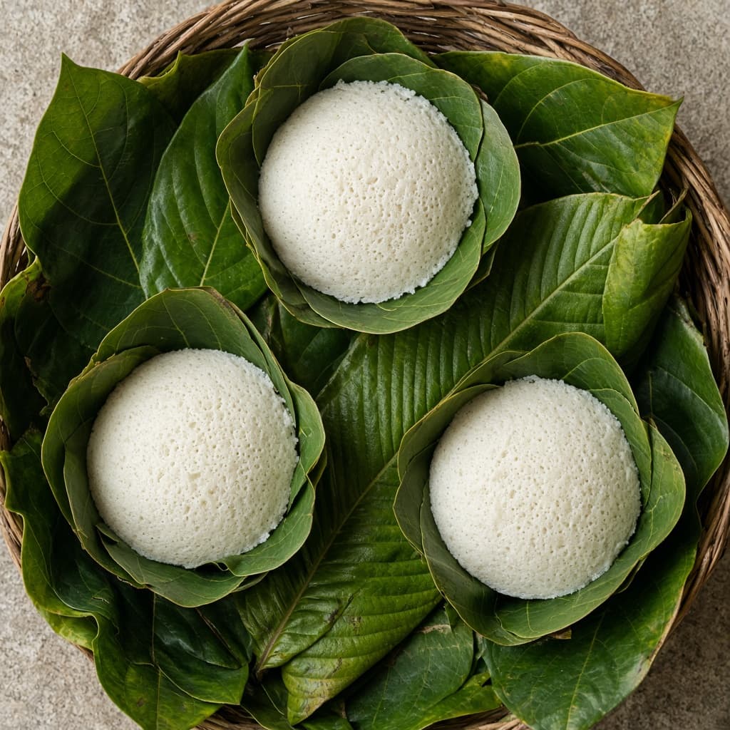 Jackfruit-Leaf Kotte Kadubu Idli