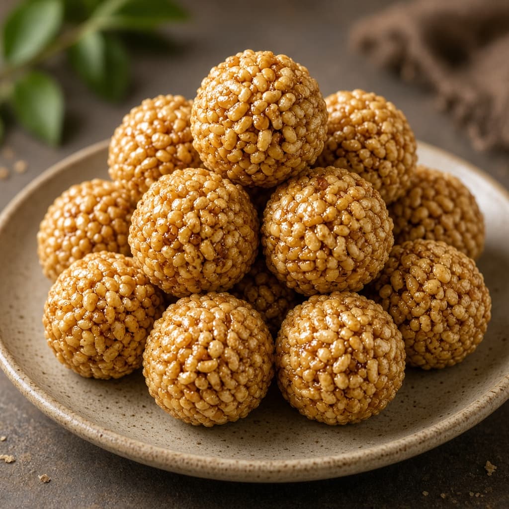 Jaggery Pori Murmura Ladoo