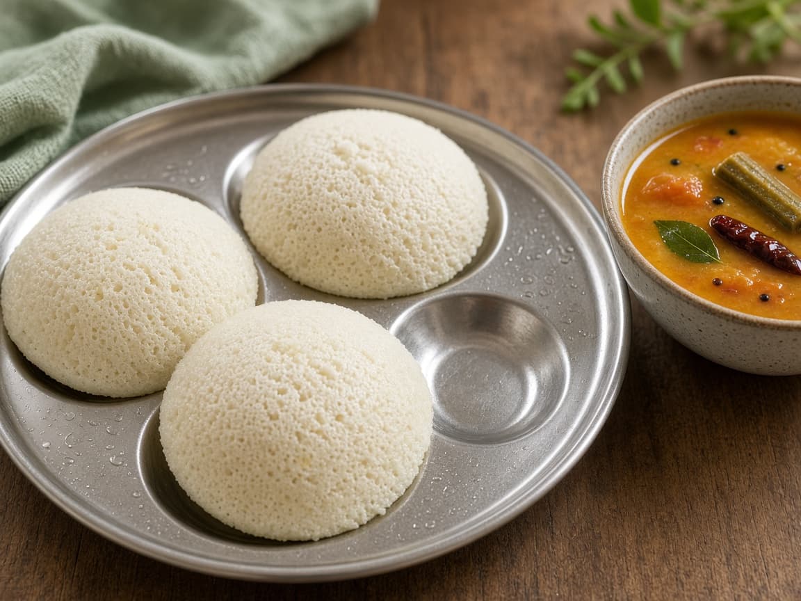 Leftover Rice Idli