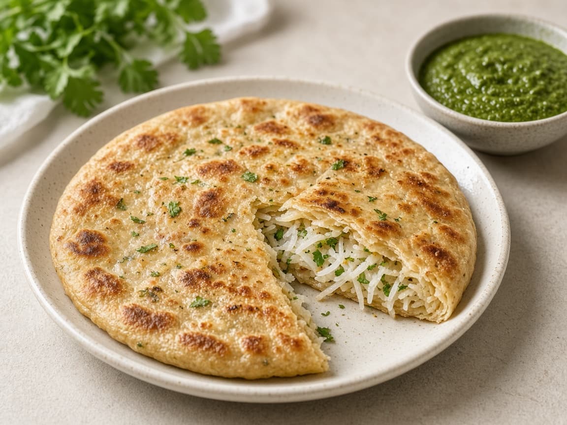 Low Oil Mooli Paratha