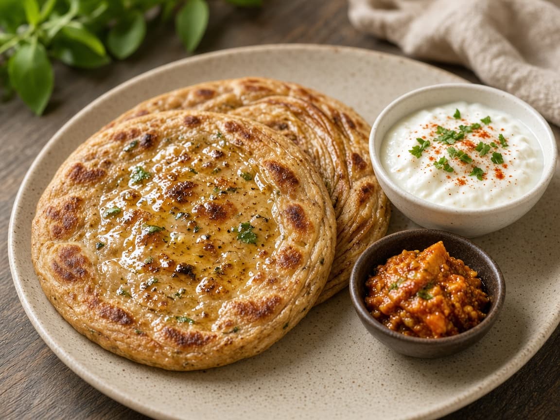 Masala Paratha Whole Wheat Spiced Flatbread