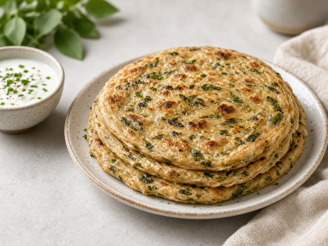 Millet Methi Layered Paratha