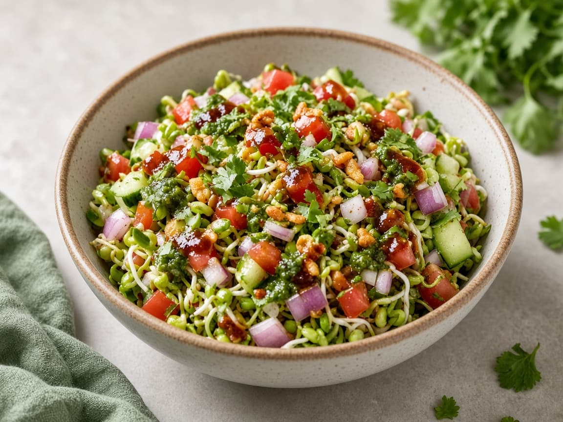 Moong Sprouts Chaat Bowl