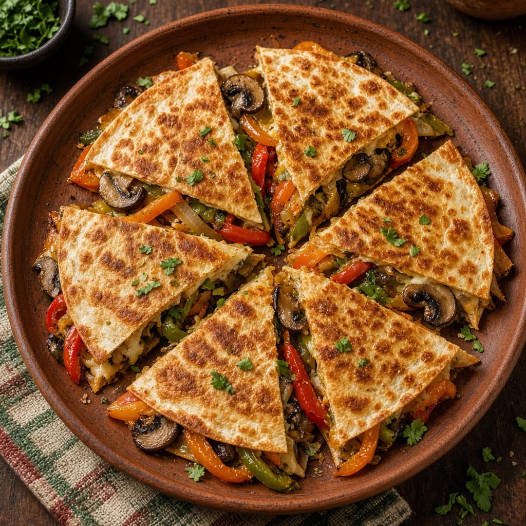 Mushroom Veggie Quesadilla