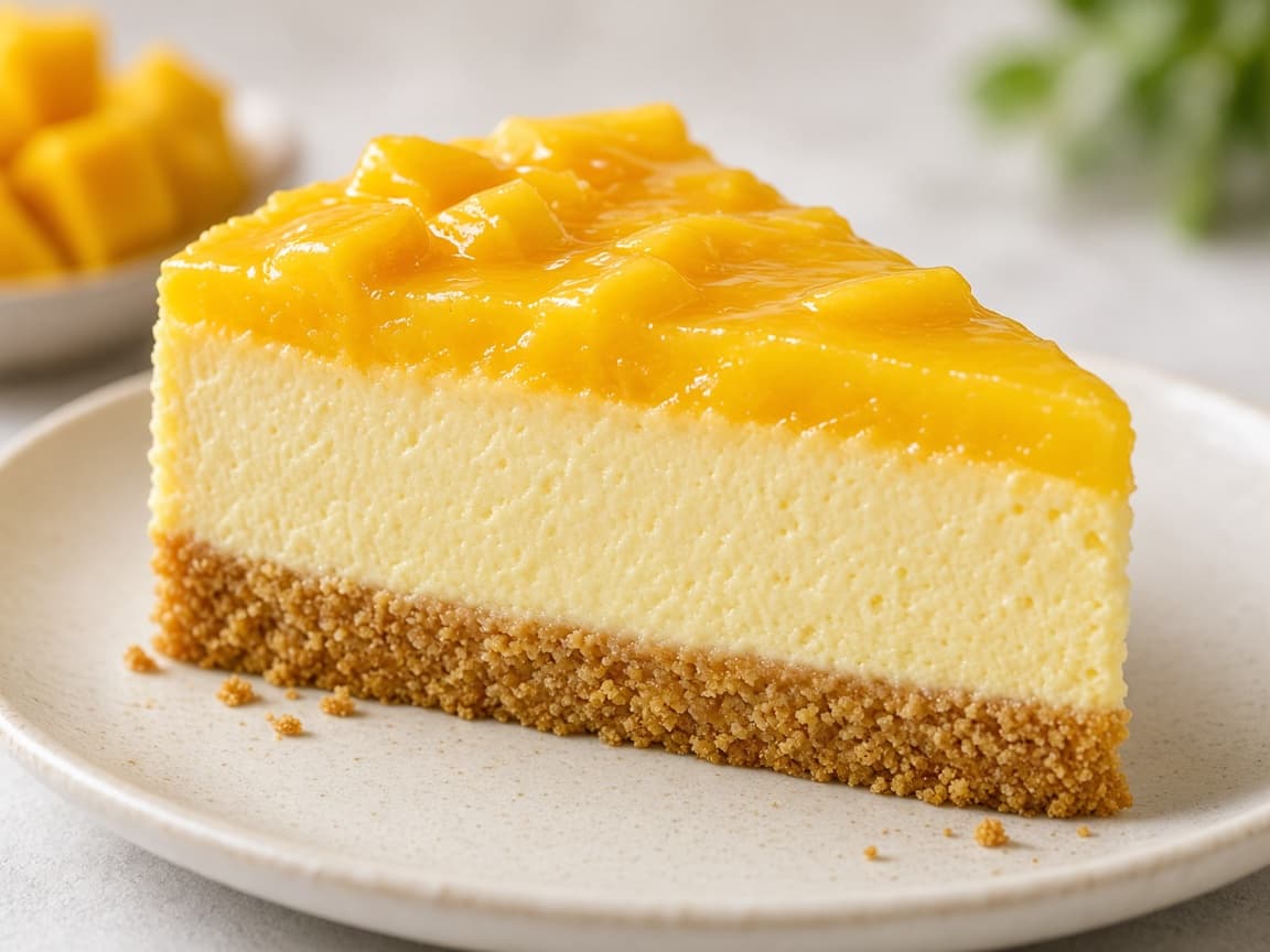 No Bake Mango Yogurt Cheesecake