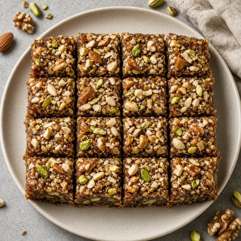 No Sugar Dry Fruit Date Barfi