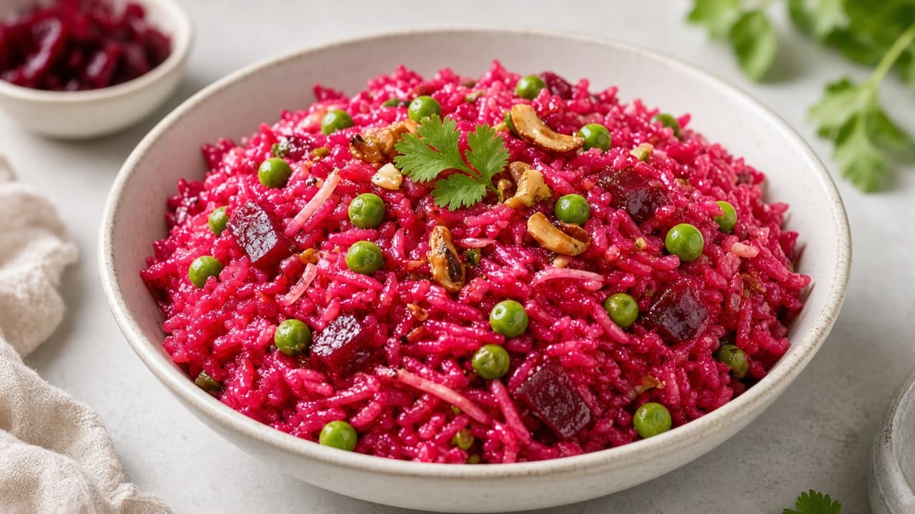 One Pot Beetroot Pulao
