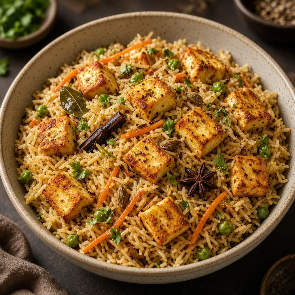 One Pot Paneer Pulao Rice
