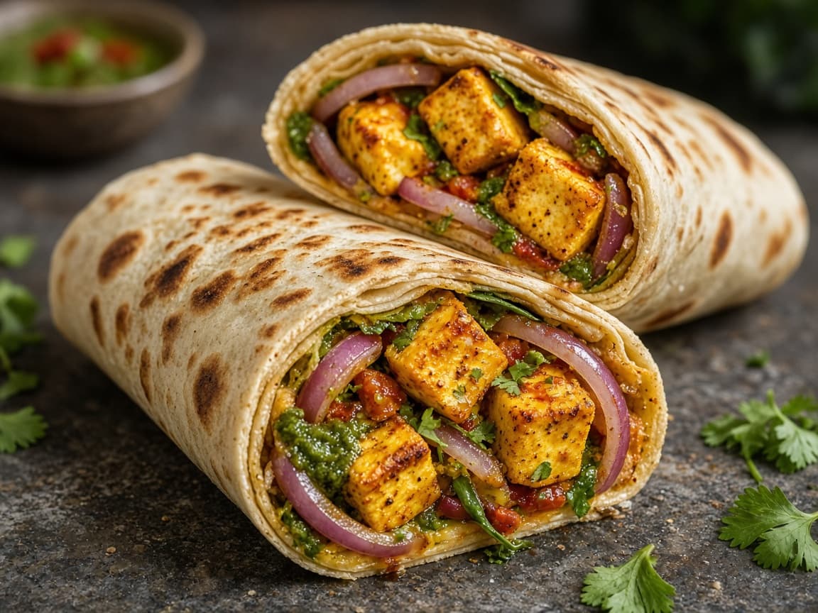 Paneer Kathi Roll Wrap