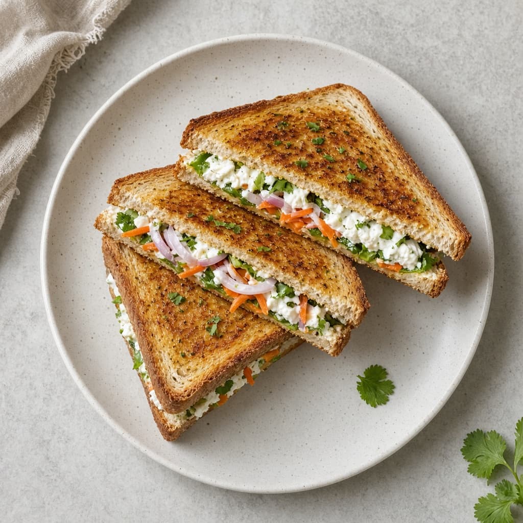 Protein Dahi Curd Sandwich