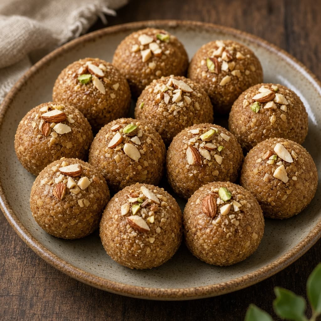 Protein Packed Sattu Jaggery Ladoo