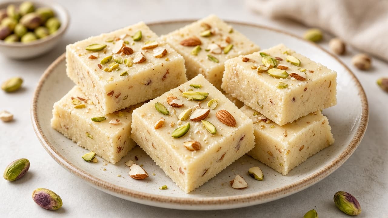 Quick Khoya Barfi Squares
