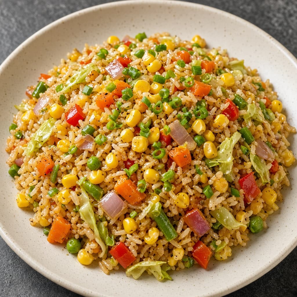 Quick Sweet Corn Veg Fried Rice