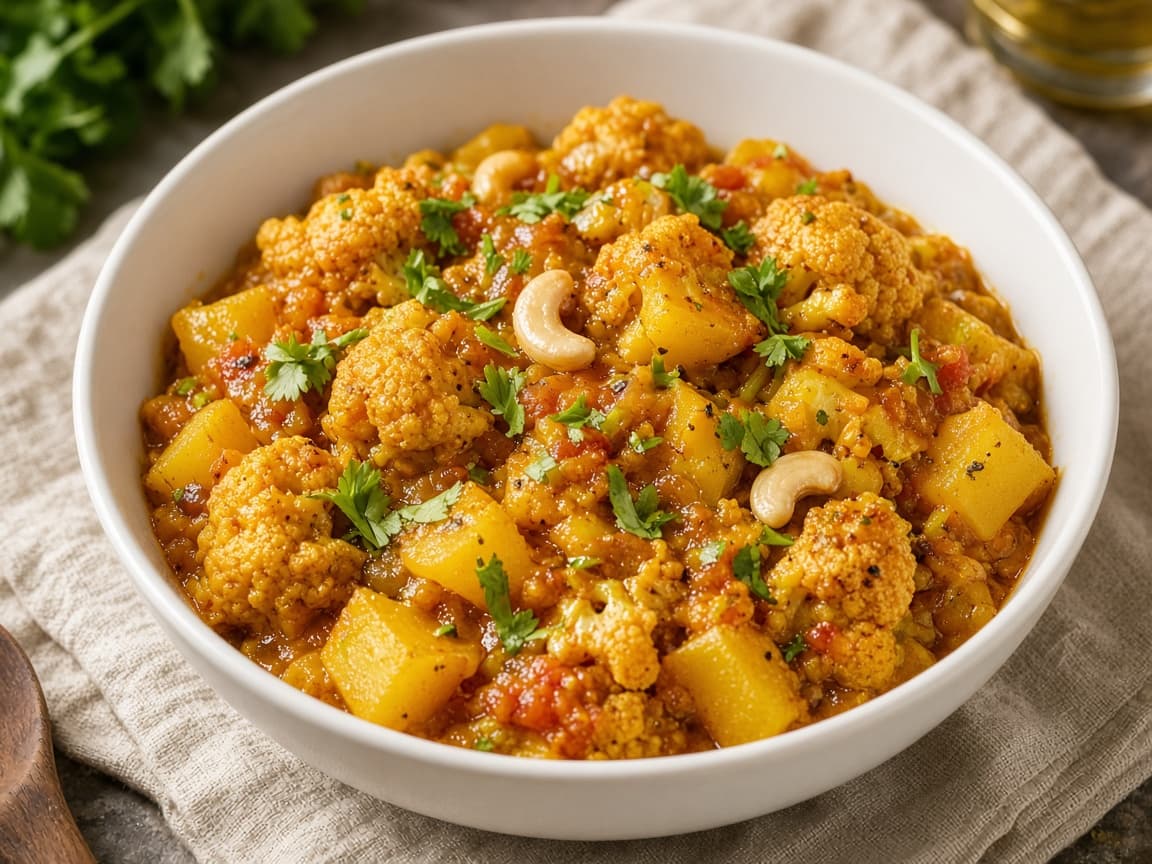 Restaurant Style Aloo Gobi Cashew