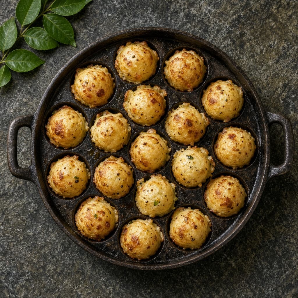 Savoury Kuzhi Paniyaram from Idli Batter