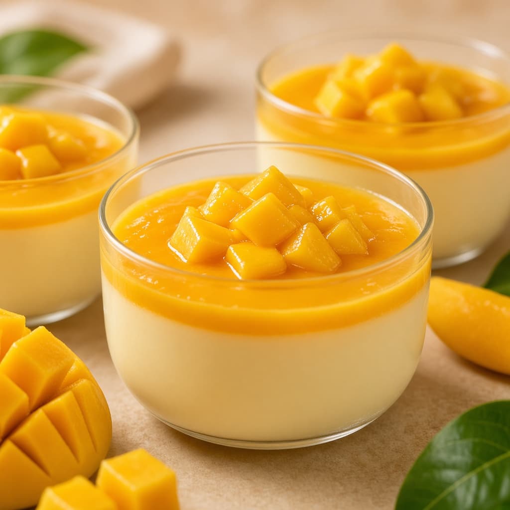 Silky Thai Mango Pudding