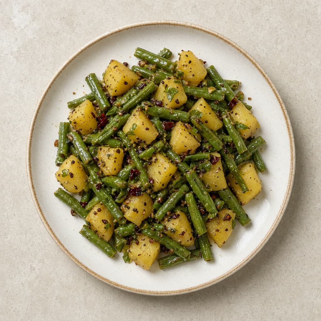 Simple Aloo French Beans Sabzi