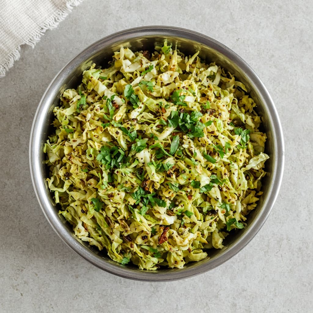 Simple Cabbage Bhaji Sabzi