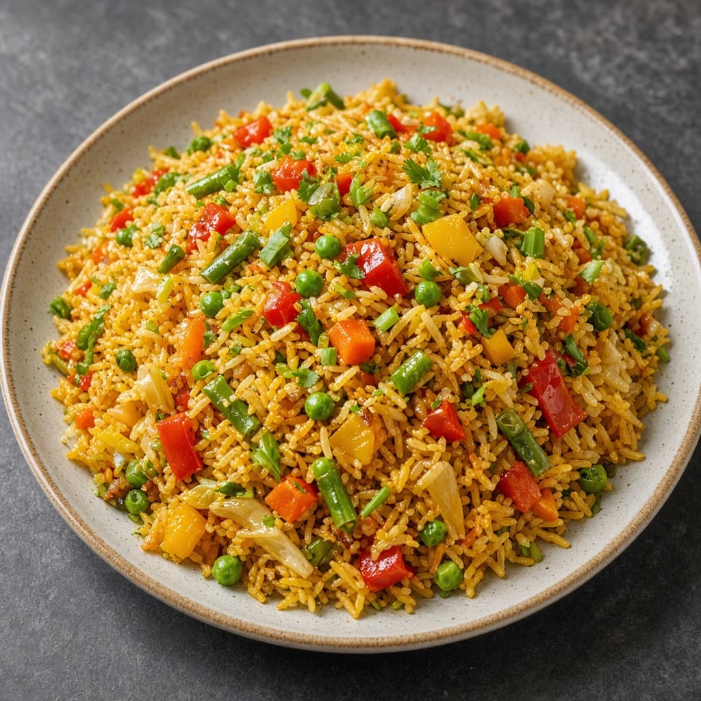 Singapore Style Veg Fried Rice