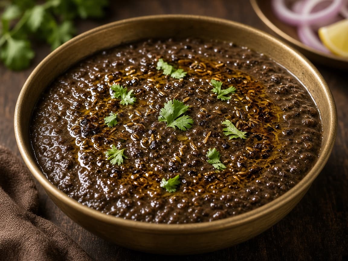Smoky Slow Simmered Black Gram Dal