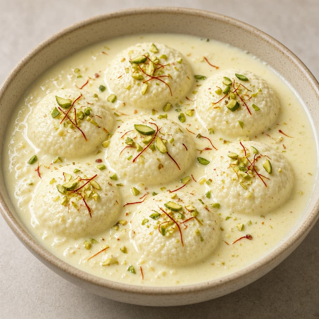 Soft Bengali Rasmalai In Rabdi