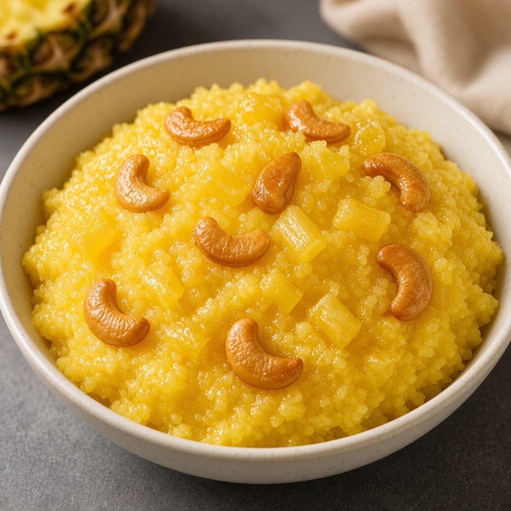 Soft Pineapple Rava Kesari