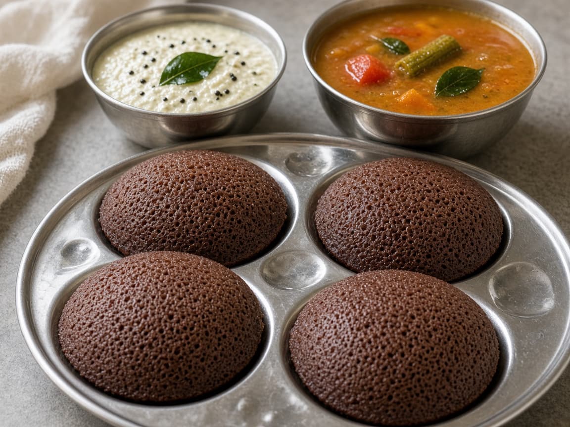 Soft Ragi Millet Idli Gut Friendly