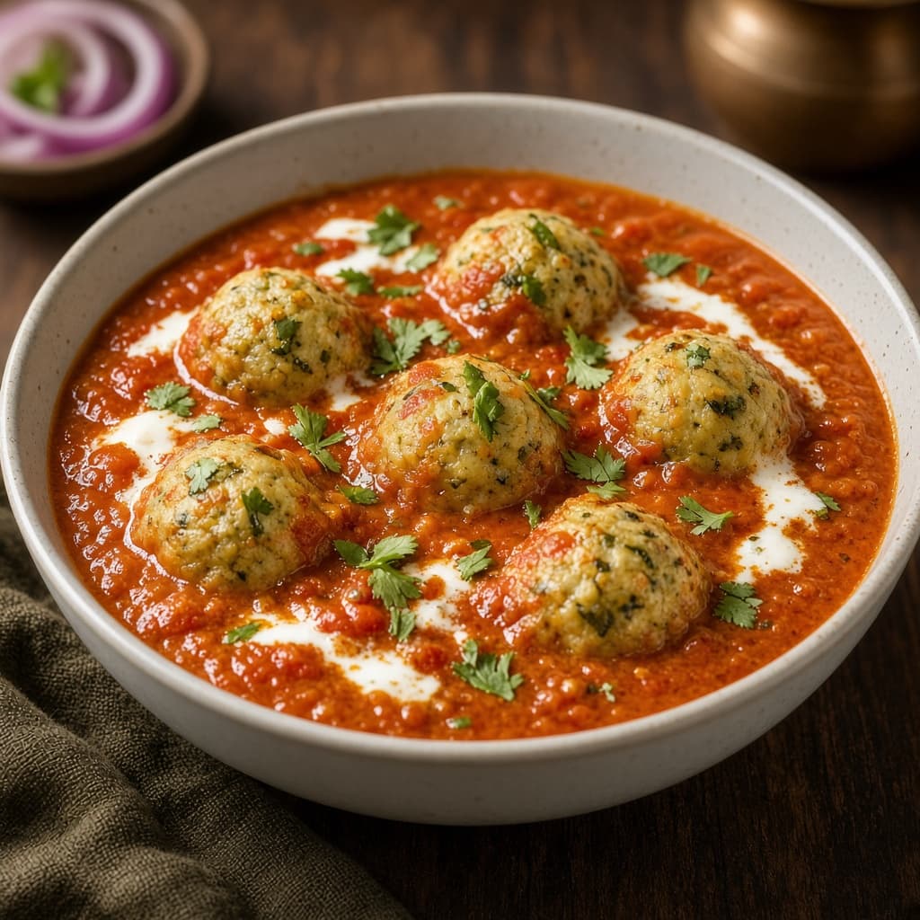 Soft Raw Banana Kele Kofta Curry