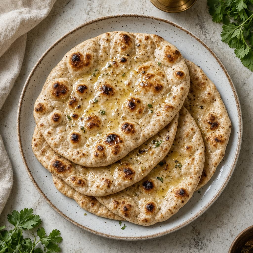 Softer Whole Wheat Butter Naan
