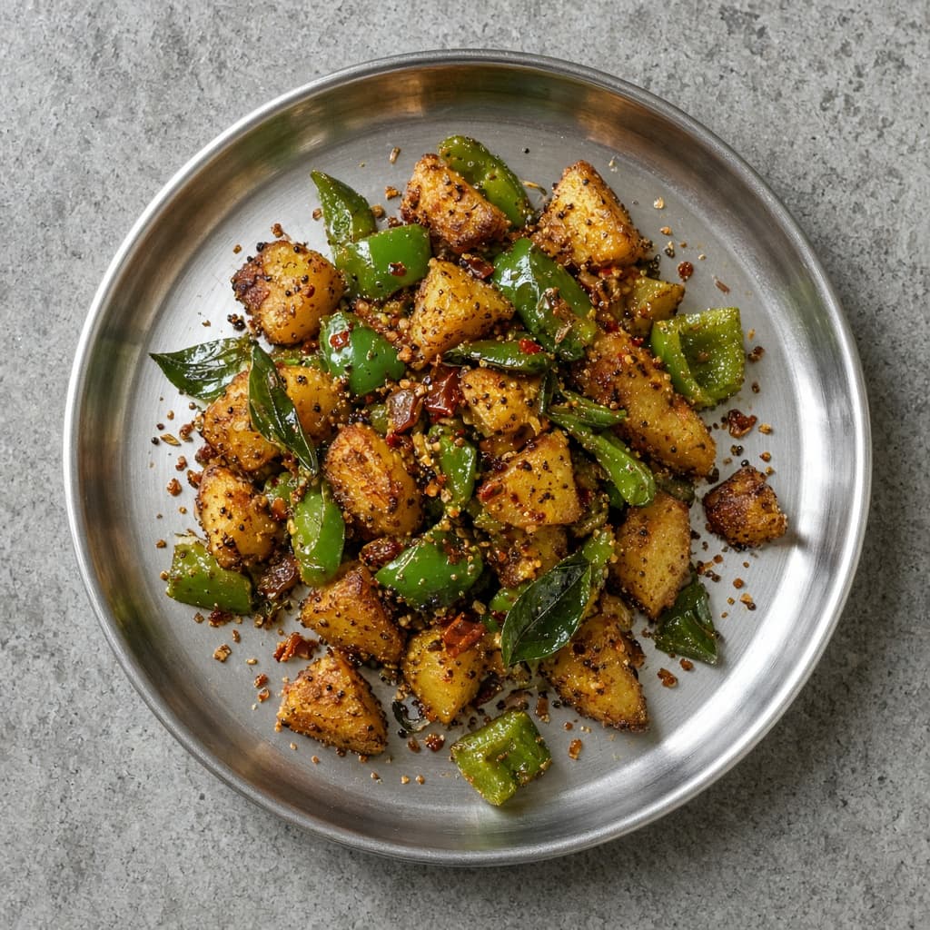 South Indian Capsicum Potato Fry