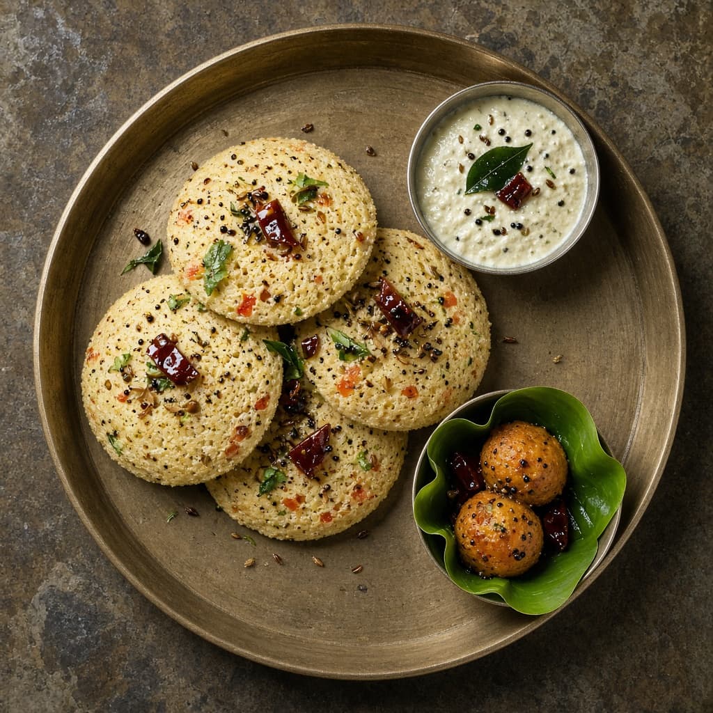 Spiced Kanchipuram Tempered Idli