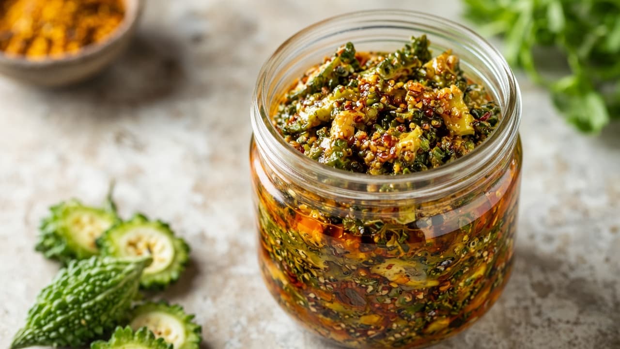 Spiced Karela Pickle