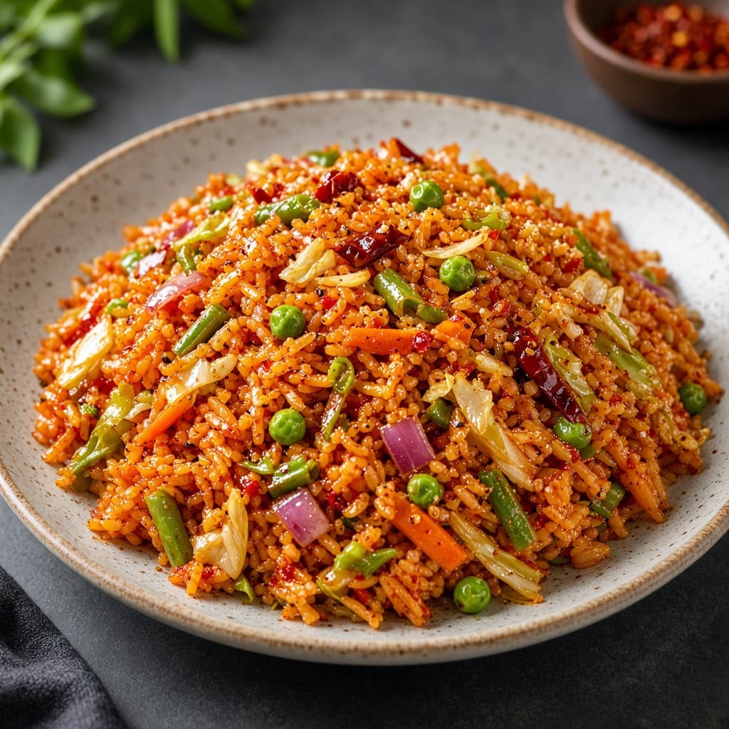 Spicy Schezwan Veg Fried Rice