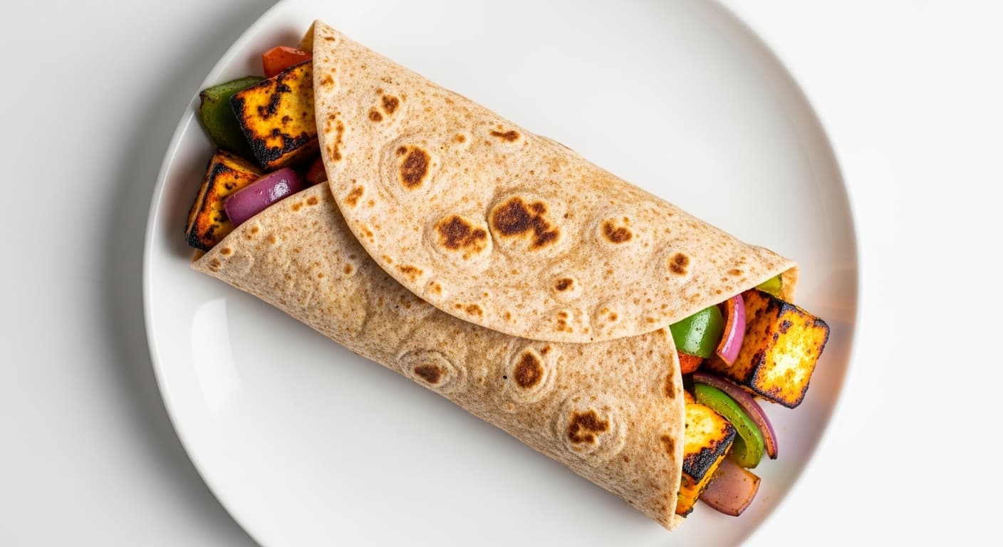 Paneer Tikka Whole Wheat Wrap: The Portable 25g Protein Sports Meal