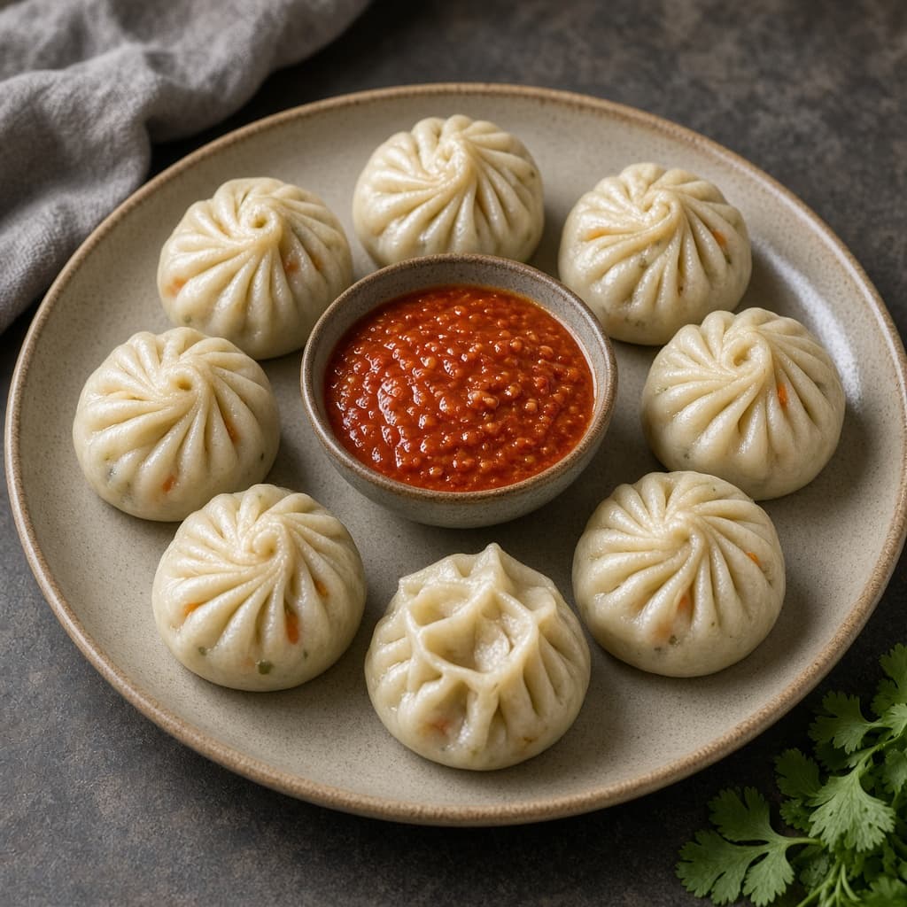 Steamed Tibetan-Style Veg Momos