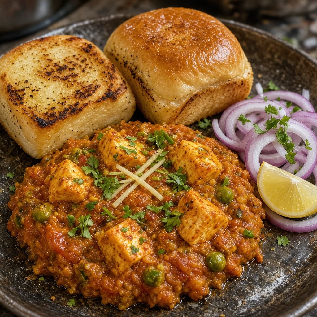 Street Style Paneer Pav Bhaji
