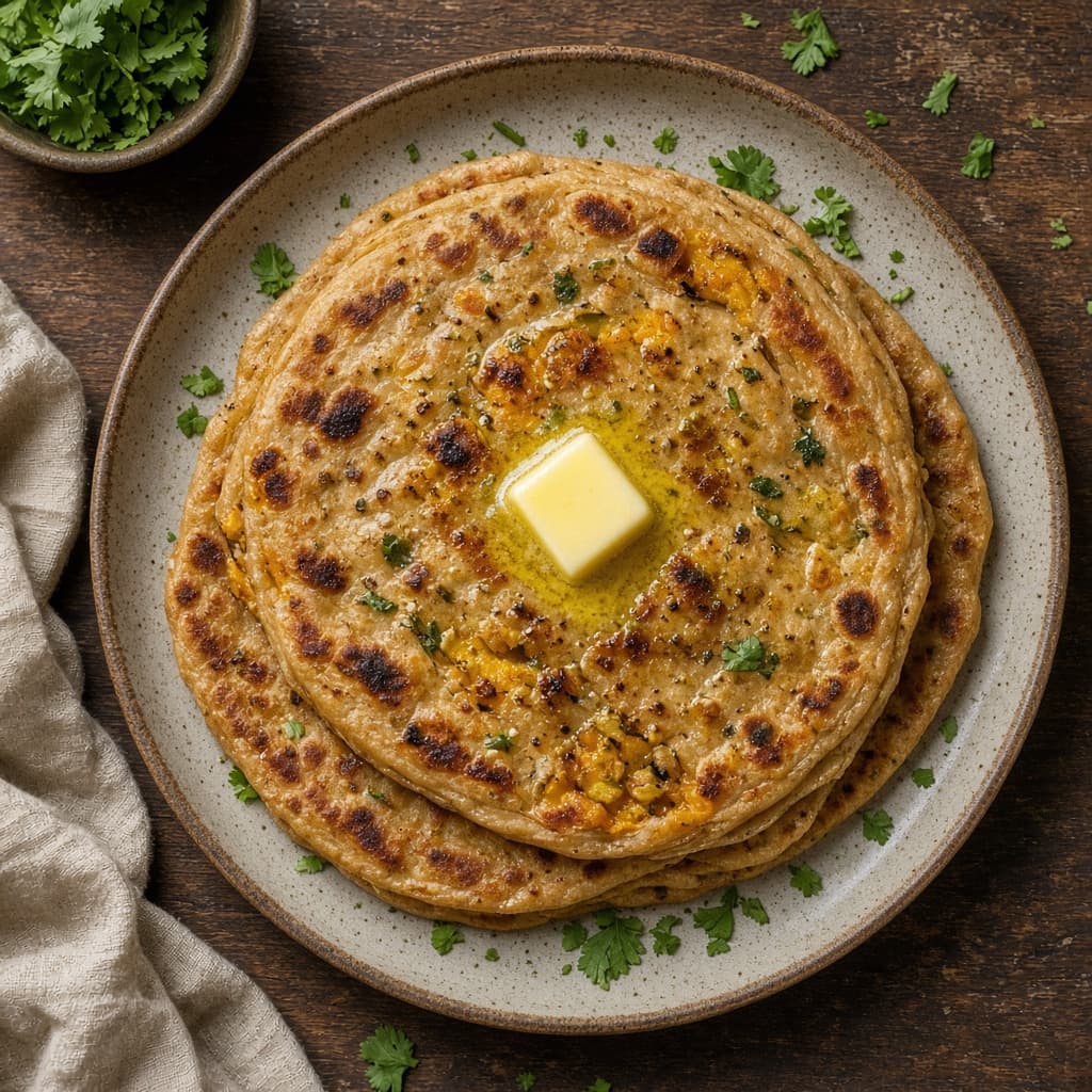 Stuffed Kaddu Pumpkin Paratha