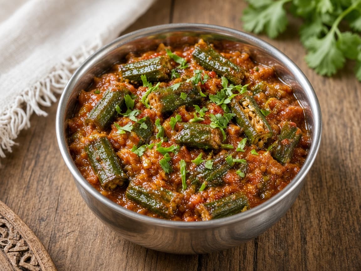 Tangy Bhindi Masala Gravy