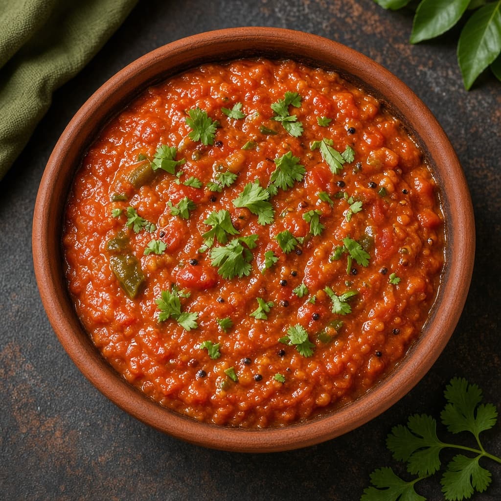 Tangy Maharashtrian Tomato Bhaji