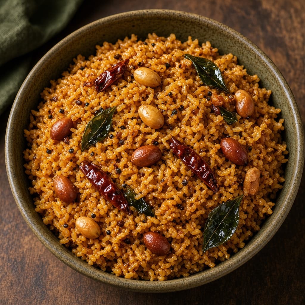Tangy South Indian Puliyodarai Rice