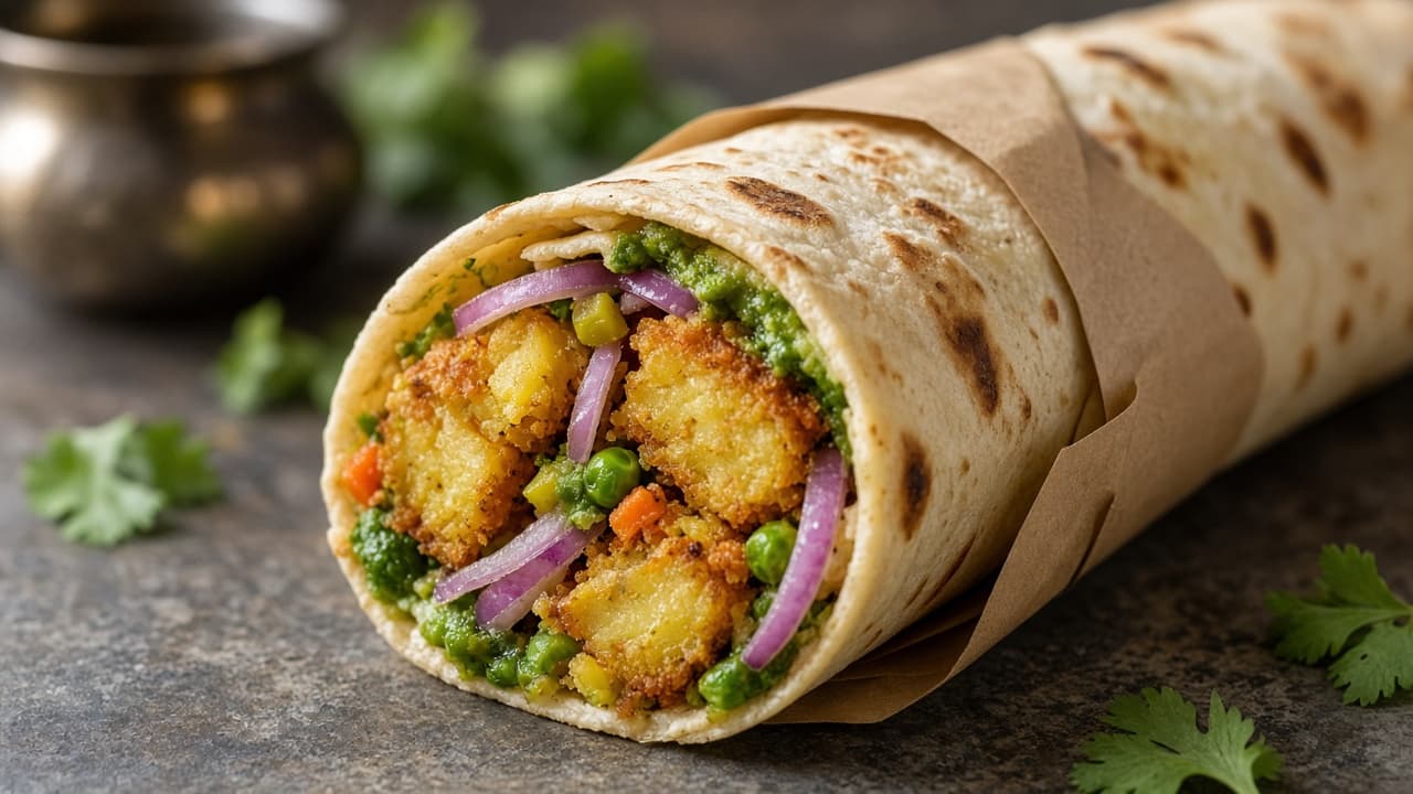 Veg Aloo Tikki Frankie