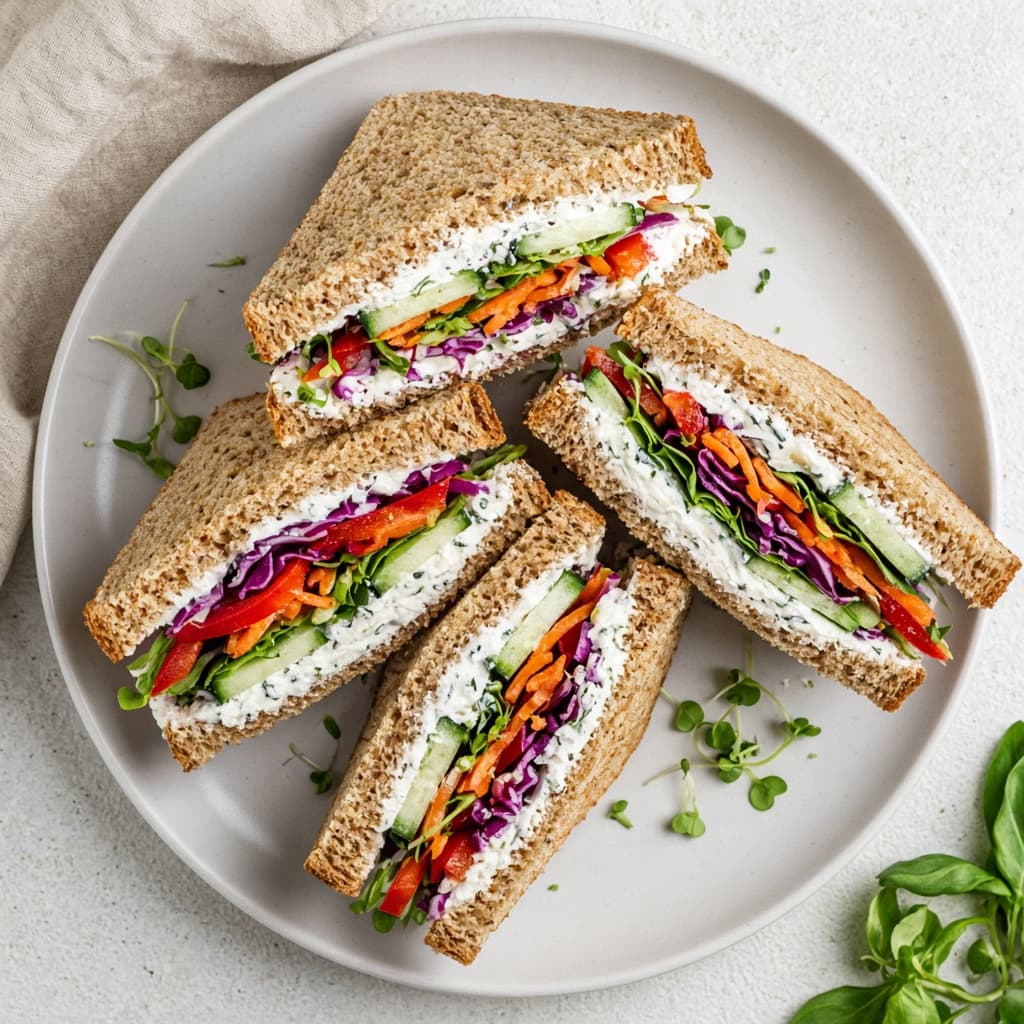 Veggie Cream Cheese Sandwich